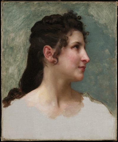 Studie eines Mädchenkopfes von William Adolphe Bouguereau